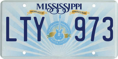 MS license plate LTY973