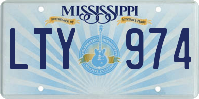 MS license plate LTY974