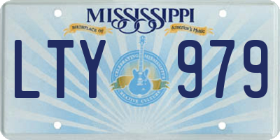 MS license plate LTY979