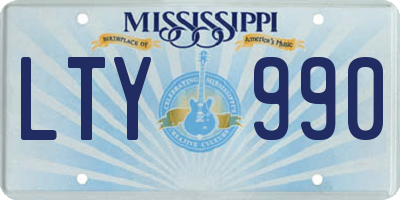 MS license plate LTY990