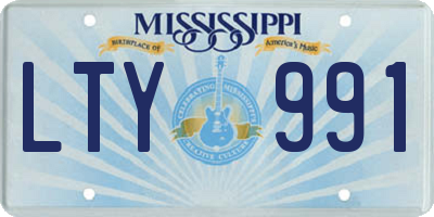 MS license plate LTY991