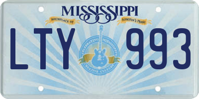MS license plate LTY993