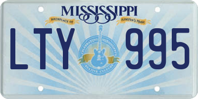 MS license plate LTY995