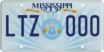 MS license plate LTZ000