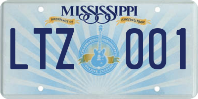 MS license plate LTZ001
