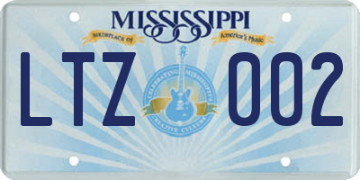 MS license plate LTZ002