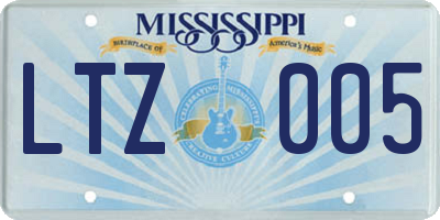 MS license plate LTZ005