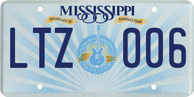 MS license plate LTZ006