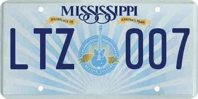 MS license plate LTZ007