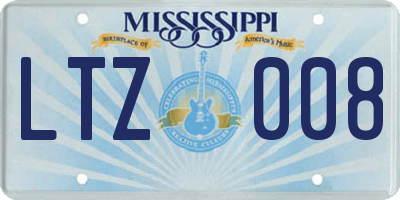MS license plate LTZ008