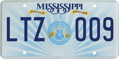 MS license plate LTZ009