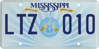 MS license plate LTZ010