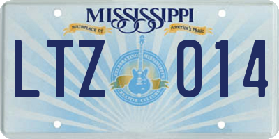 MS license plate LTZ014