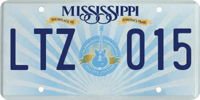 MS license plate LTZ015