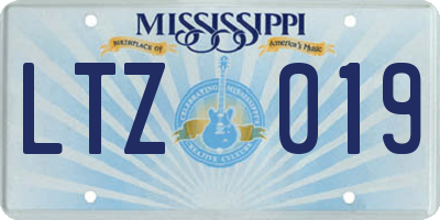 MS license plate LTZ019