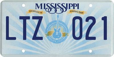 MS license plate LTZ021