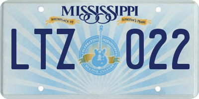 MS license plate LTZ022