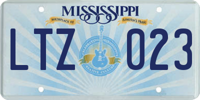 MS license plate LTZ023