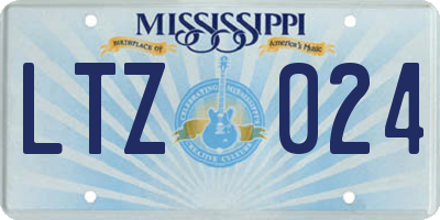 MS license plate LTZ024