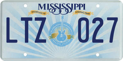 MS license plate LTZ027
