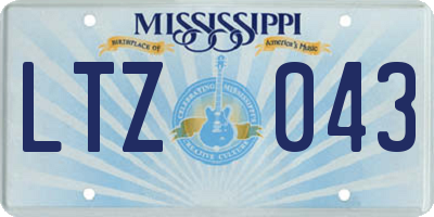 MS license plate LTZ043
