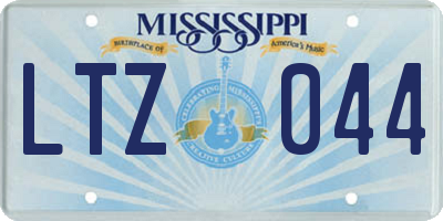 MS license plate LTZ044