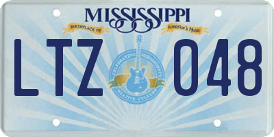 MS license plate LTZ048
