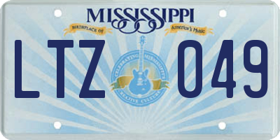 MS license plate LTZ049