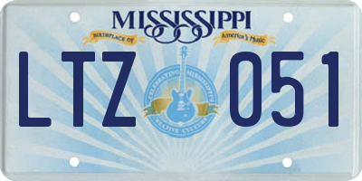 MS license plate LTZ051