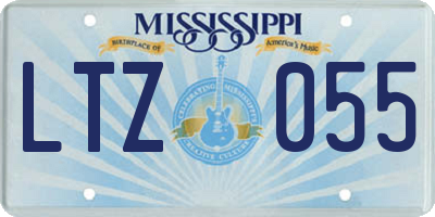 MS license plate LTZ055