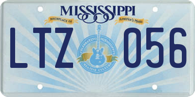 MS license plate LTZ056