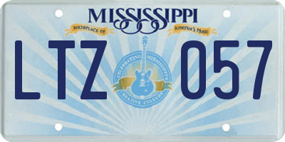 MS license plate LTZ057
