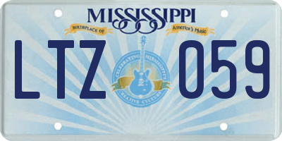 MS license plate LTZ059