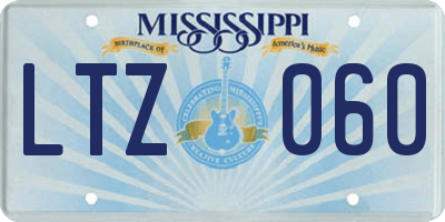MS license plate LTZ060