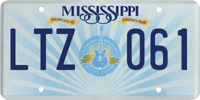 MS license plate LTZ061