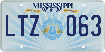 MS license plate LTZ063
