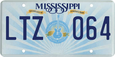 MS license plate LTZ064