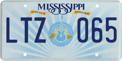 MS license plate LTZ065