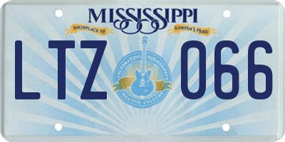 MS license plate LTZ066