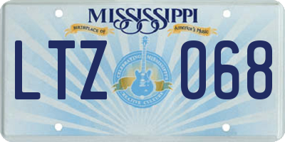 MS license plate LTZ068