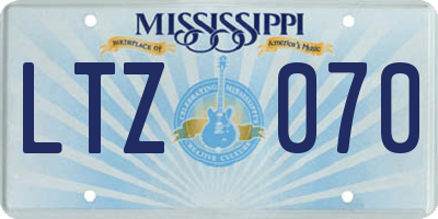MS license plate LTZ070
