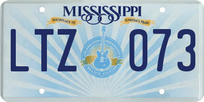 MS license plate LTZ073