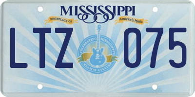 MS license plate LTZ075