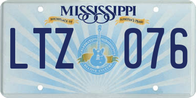 MS license plate LTZ076