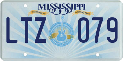 MS license plate LTZ079