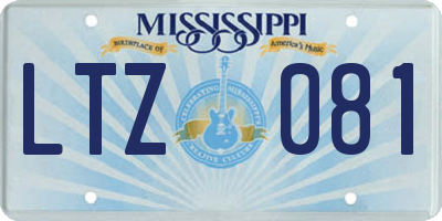 MS license plate LTZ081