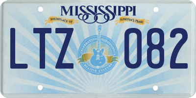 MS license plate LTZ082
