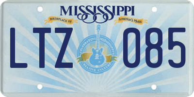 MS license plate LTZ085
