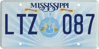 MS license plate LTZ087