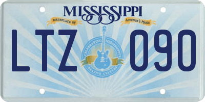 MS license plate LTZ090